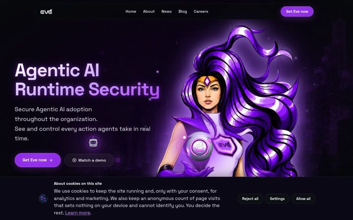 Screenshot of eve.security