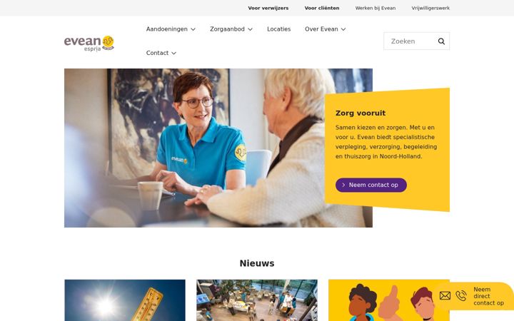 Skærmbillede af evean.nl