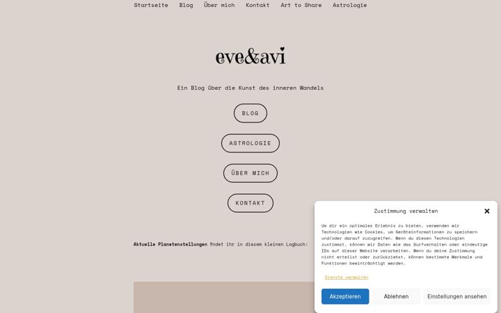 Screenshot of eveandavi.com