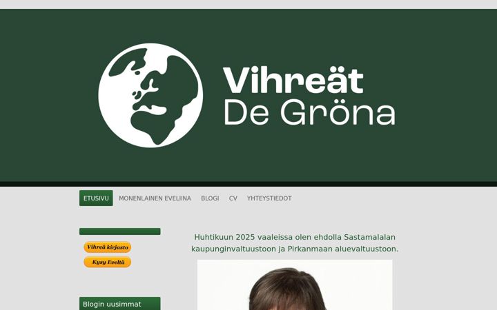 Screenshot di eveasikainen.fi