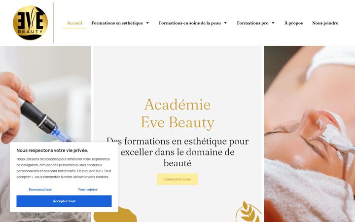 Screenshot of evebeauty.ca