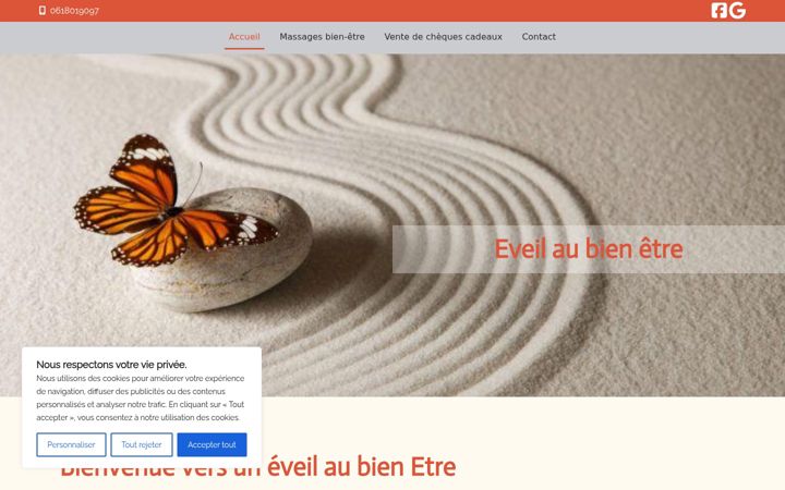 Skærmbillede af eveil-au-bien-etre.fr