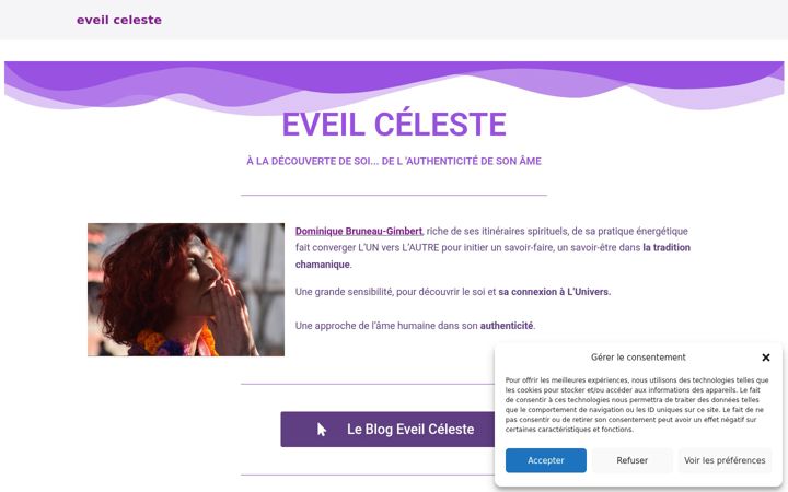 Skærmbillede af eveil-celeste.fr