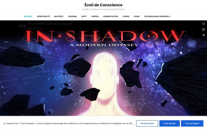 Skærmbillede af eveil-de-conscience.fr