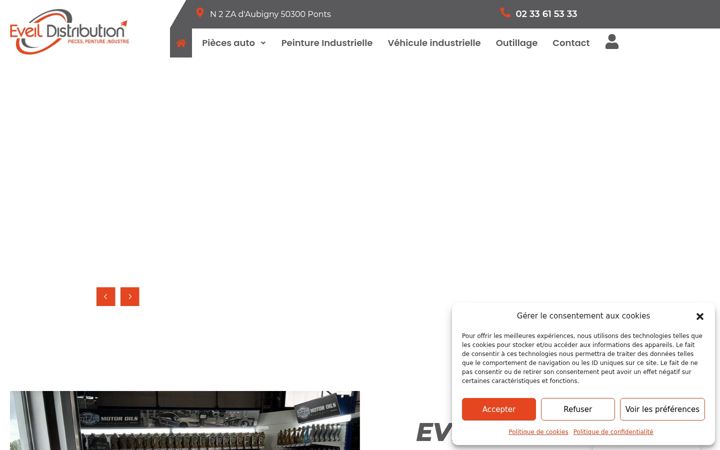 Skærmbillede af eveil-distribution.fr