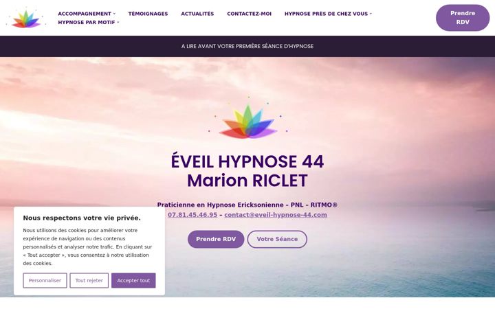 Screenshot of eveil-hypnose-44.com