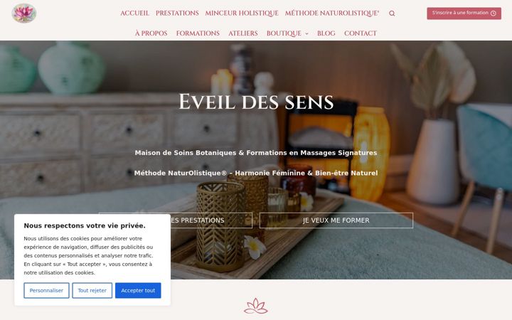 Screenshot of eveildessens.fr