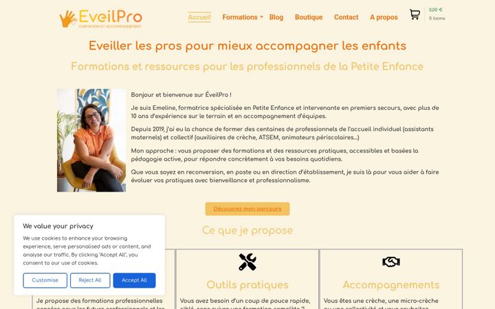 Screenshot of eveilpro.fr