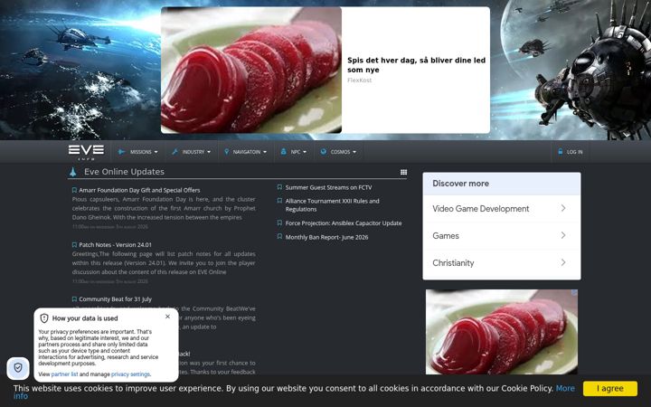 Screenshot of eveinfo.com