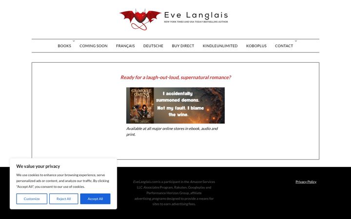 Screenshot of evelanglais.com