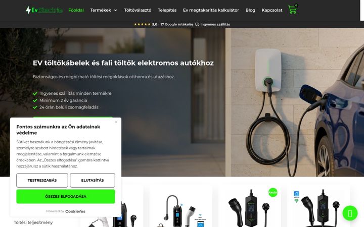 Zrzut ekranu evelectris.hu