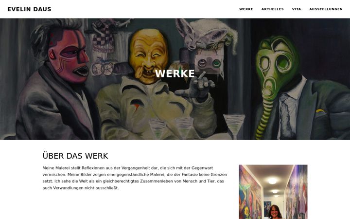 Screenshot of evelindaus.de