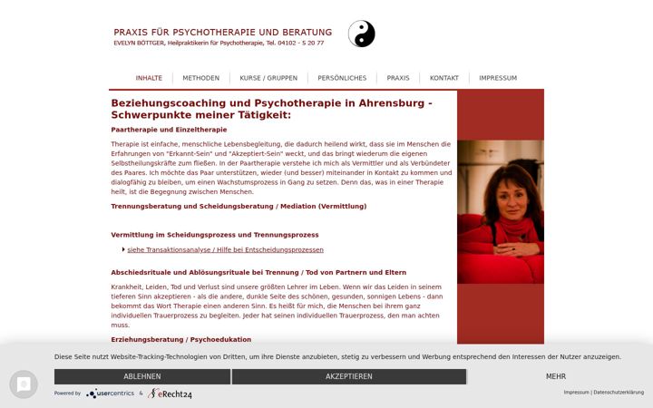 Screenshot of evelynboettger.de