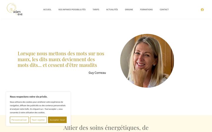 Екранна снимка на evelyne-perriard.ch