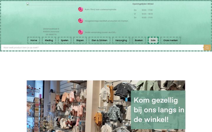 Screenshot stránky even-naar-sofietje.nl