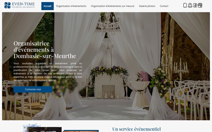 Screenshot di even-time.fr