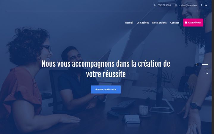 Screenshot of evencia-compta.re
