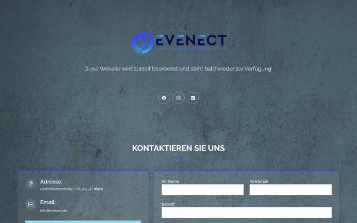 Screenshot of evenect.de