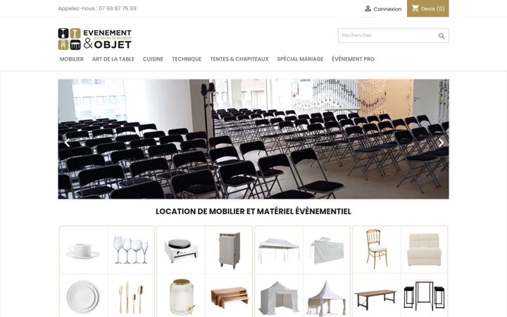 Screenshot di evenement-objet.fr