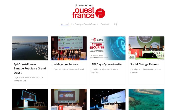 Screenshot of evenements.ouest-france.fr
