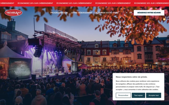 Screenshot of evenementstremblant.ca