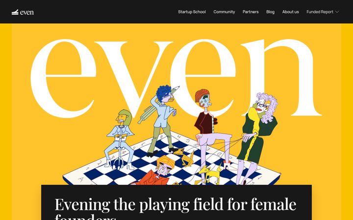 Screenshot of evenfounders.com