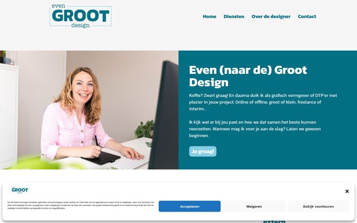 Zrzut ekranu evengrootdesign.nl