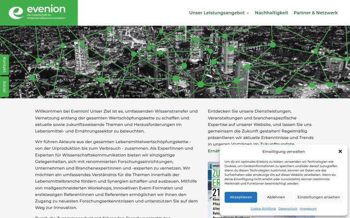 Screenshot of evenion.de