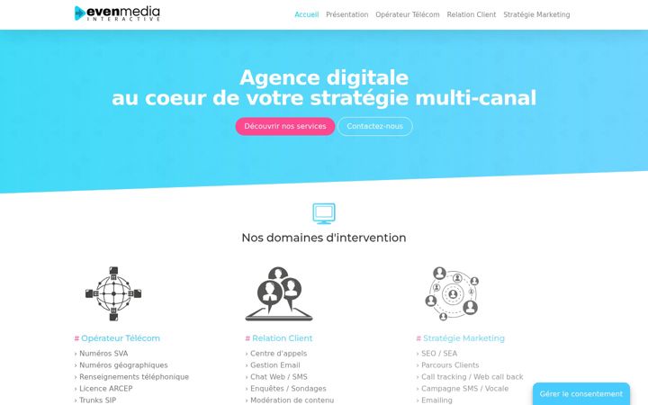 Screenshot of evenmedia.fr