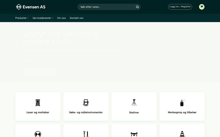 Screenshot of evensen-as.no
