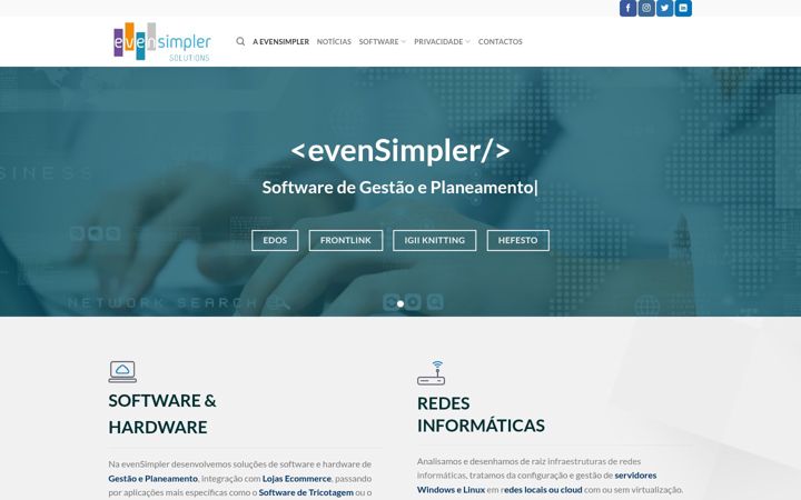Екранна снимка на evensimpler.pt