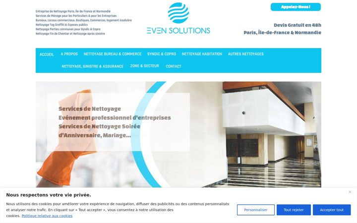 Screenshot di evensolutions.fr