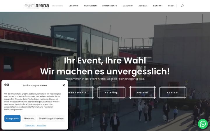 Skjámynd af event-arena.net