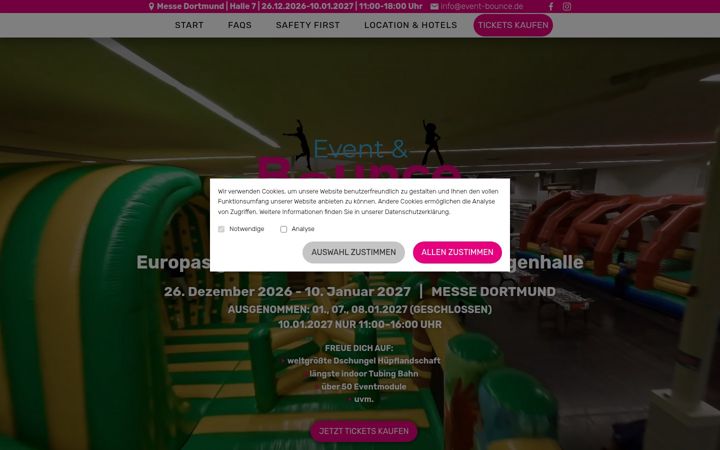 Screenshot of event-bounce.de