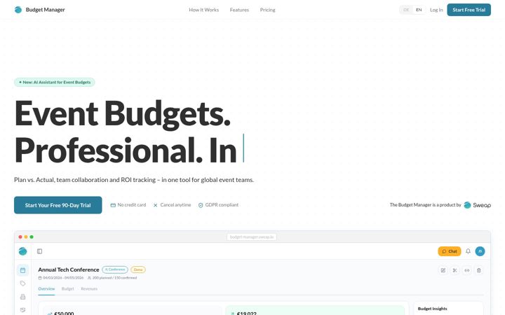 Screenshot of event-budget.com