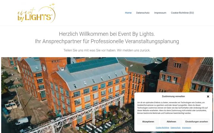 Screenshot of event-by-lights.de