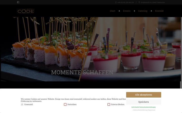 Screenshot of event-code.de