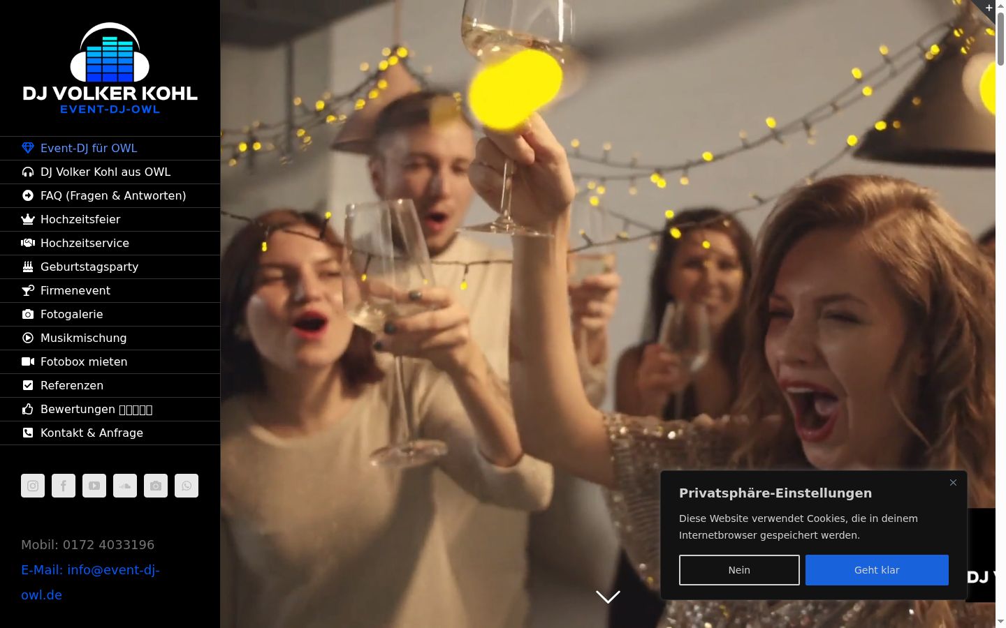 Screenshot of the consent banner shown before any interaction