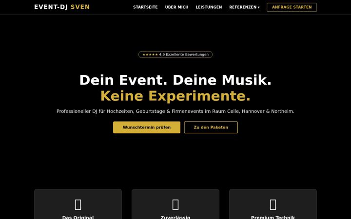 Screenshot of event-dj-sven.de