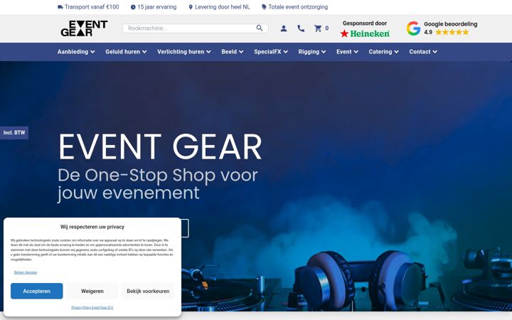 Zrzut ekranu event-gear.nl
