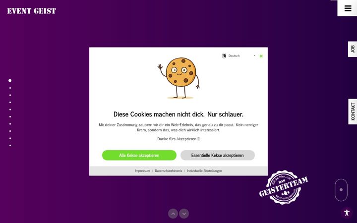 Screenshot of event-geist.de