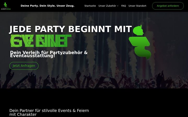 Screenshot of event-genie.de
