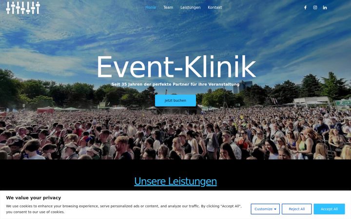 Screenshot of event-klinik.de