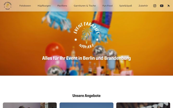 Screenshot of event-paradies.de