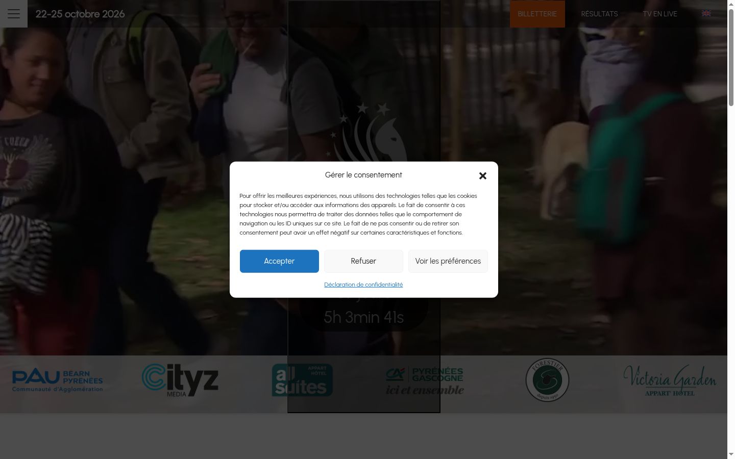 Screenshot tal-banner tal-kunsens muri qabel kwalunkwe interazzjoni