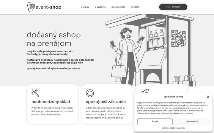 Screenshot di event-shop.sk
