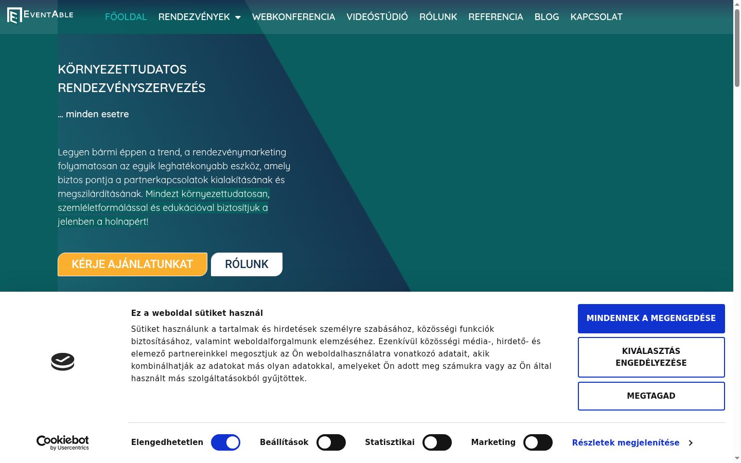 Kuvakaappaus suostumusbannerista, joka näytettiin ennen mitään vuorovaikutusta