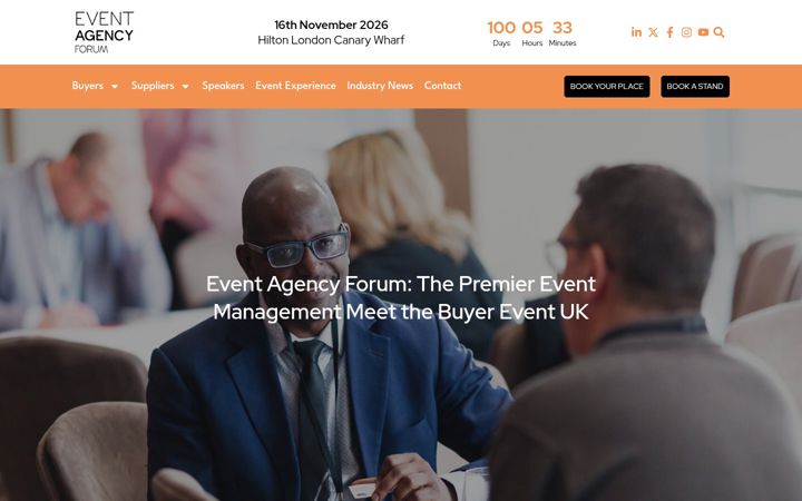 Ekrānuzņēmums no eventagencyforum.co.uk