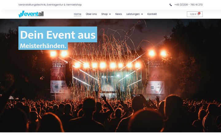 Skärmbild av eventall.de