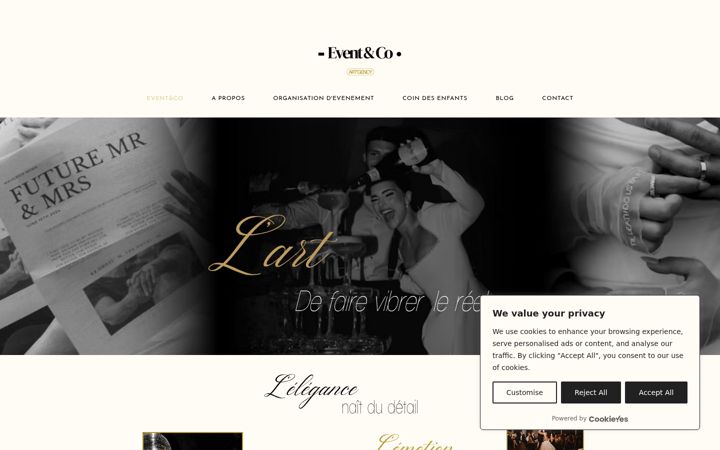 Screenshot of eventandcoartgency.com